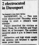 2 Electrocuted In Davenport - Virgil Frederick Dent