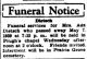 Ada (nee Culbertson) Dietsch Funeral Notice