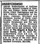 Adolph Andrychowski Obituary.