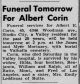 Albert Corin Funeral