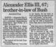 Alexander Ellis III Obituary