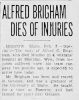Alfred Curtis Brigham Dies Of Injuries