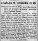 Charles William Brigham Obituary