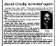 David Crosby Arrested Again.