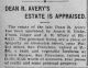 Dean Richmond Avery's Estate Is Appraised