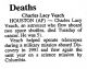 Death Charles Lacey Veach.