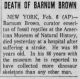 Death Of Barnum Brown.