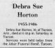 Debra Sue Horton Death