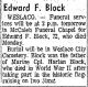 Edward Frederick Block Jr. Services