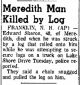 Edward Lewis Sharon Killed By Log