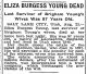 Eliza Burgess Young Obituary.