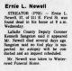 Ernie Newell Death