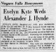 Evelyn Kyte Weds Alexander J. Hynde.