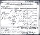 Everett B and Alice (nee Leland) Wheelock Marriage License