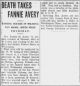 Fannie (nee Dickinson) Avery Obituary