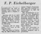 Frances (Passwater) Eichelberger Obituary