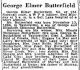 George Elmer Butterfield Obituary.