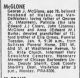 George McGlone Sr. Obituary