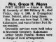Grace (Hiegert) Mann Obituary