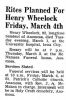 Henry Wheelock Obituary