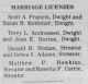 Donald Horton and Debra Van De Warker Marriage License