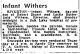 Infant Withers Obituary.