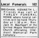 Kenneth Brigham Funeral