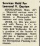 Leonard Vaughn Dayton Obituary