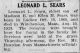 Leonard Leon Sears Death