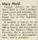 Mary (nee Schultz) Hickl Obituary