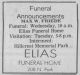 Max Friede Funeral Announcement