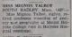 Migion Talbot Death Notice.