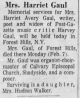 Mrs Harriet Gaul Obituary.