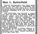 Nan L. Butterfield Obituary.