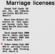 Nudi-Hiegert Marriage Licence.