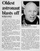Oldest Astronaut Blasts Off.