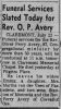 Oliver Perry Avery Funeral