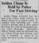 Selden Clapp Caught Speeding