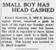 Small Boy Has Head Gashed - Robert Kudrick