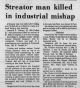 Streator Man Killed In Industrial Mishap - Leonard Vickers