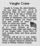 Vaughn Samuel Crane Obituary