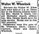 Walter W. Wheelock Obituary.
