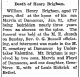 William Henry Brigham 1924 Obituary.