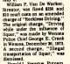 William P. Van De Warker Fined