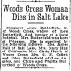 Woods Cross Woman Dies in Salt Lake.