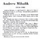 Andrew Mihalik Obituary