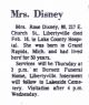 Rose Disney Obituary