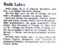 Ruth Lahey Obituary
