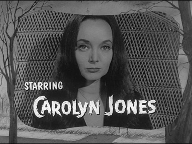 Carolyn Sue Jones as as Morticia Addams.